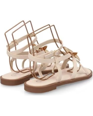 SPORT3PUNTO0 SANDALIAS GLADIADORAS PLANAS BEIGE CON DETALLE DE LAZO VARIOS COLORES
