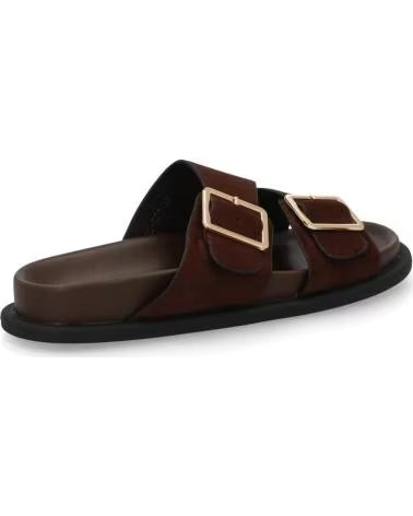 SPORT3PUNTO0 SANDALIAS DE CUERO MARRÓN CON DOBLE HEBILLA VARIOS COLORES