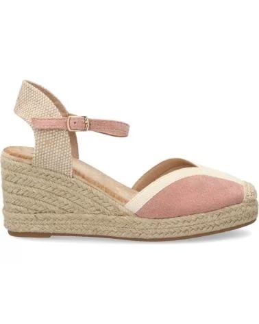 SPORT3PUNTO0 ESPADRILLES CUÑA MUJER ROSA Y BEIGE CON TIRA AL TOBILLO VARIOS COLORES