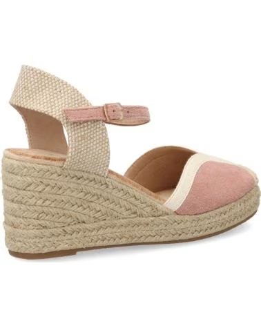 SPORT3PUNTO0 ESPADRILLES CUÑA MUJER ROSA Y BEIGE CON TIRA AL TOBILLO VARIOS COLORES