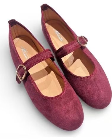 TIMBOS BAILARINAS MERCEDES PLANA MUJER VINO ROJO