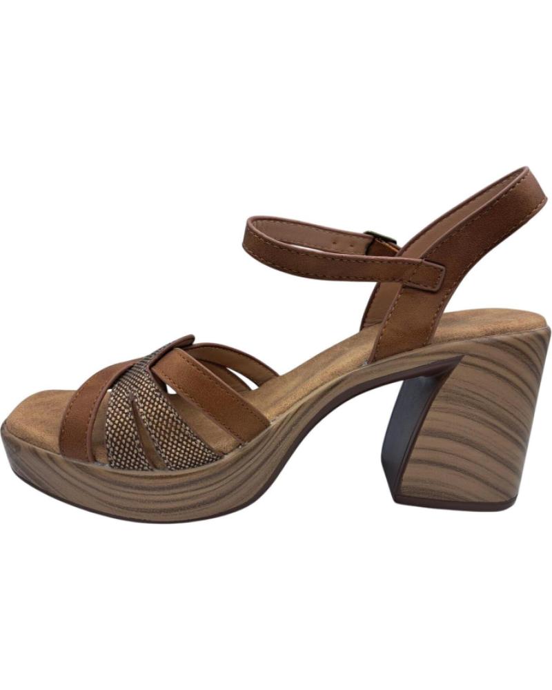 CALZADOMANIA SANDALIA DE TACON CUERO