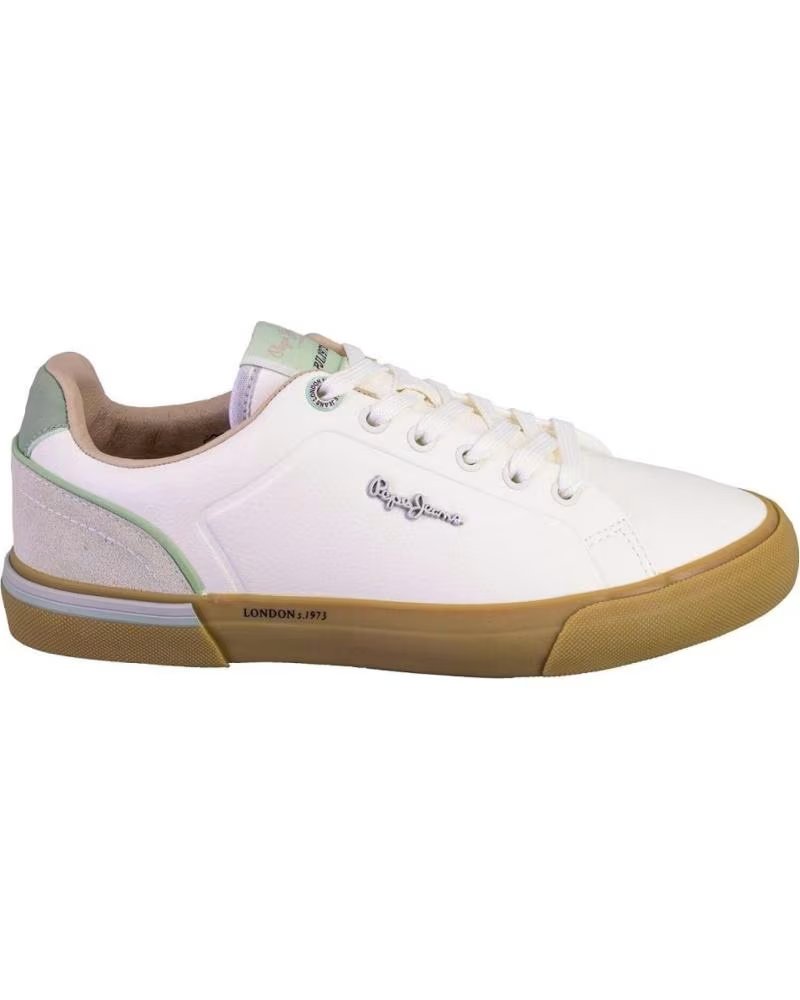 PEPE JEANS ZAPATILLAS CASUAL PEPE JEANS PLS300015 PARA MUJER BLANCO Y VERDE
