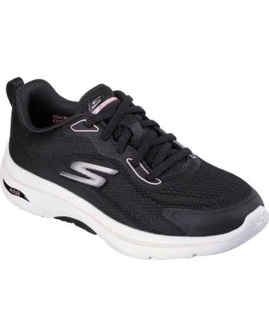 SKECHERS ZAPATILLAS SKECHERS MUJER 125346 CASUALES NEGRO Y ROSA NEGRO Y ROSA