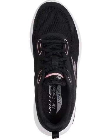 SKECHERS ZAPATILLAS SKECHERS MUJER 125346 CASUALES NEGRO Y ROSA NEGRO Y ROSA