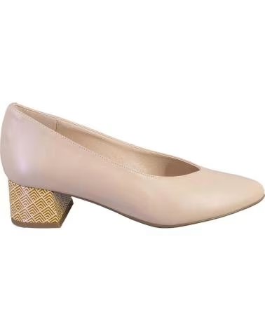 BARMINTON ZAPATOS DE TACÓN DE PIEL BARMINTON 6031RAI PARA MUJER BEIGE