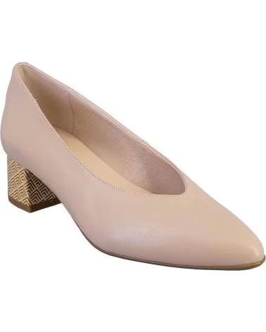 BARMINTON ZAPATOS DE TACÓN DE PIEL BARMINTON 6031RAI PARA MUJER BEIGE