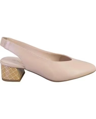 BARMINTON ZAPATOS DE MUJER BARMINTON 6032RAI DE PIEL EN COLOR BEIGE BEIGE