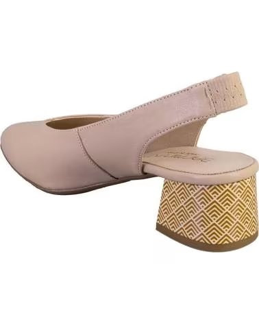 BARMINTON ZAPATOS DE MUJER BARMINTON 6032RAI DE PIEL EN COLOR BEIGE BEIGE