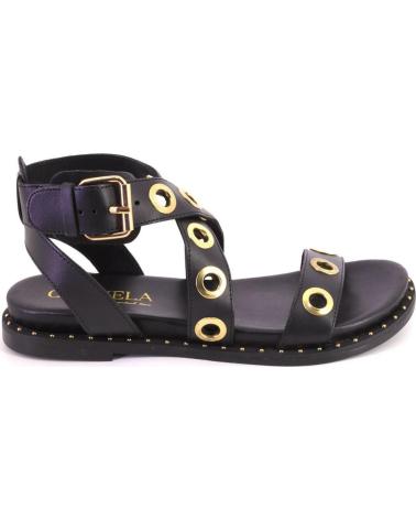 CARMELA SANDALIAS DE MUJER CARMELA DE PIEL NEGRAS NEGRO