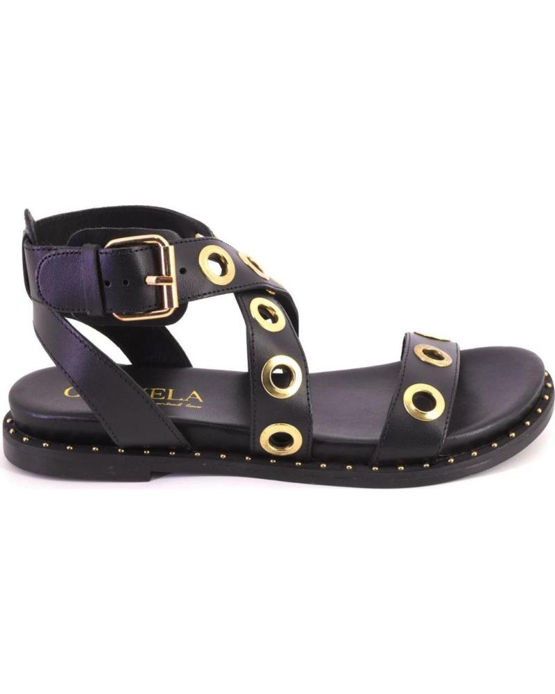 CARMELA SANDALIAS DE MUJER CARMELA DE PIEL NEGRAS NEGRO