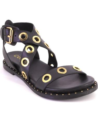 CARMELA SANDALIAS DE MUJER CARMELA DE PIEL NEGRAS NEGRO