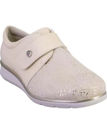 PITILLOS PITILLOS 11033 ZAPATOS DE MUJER AJUSTE VELCRO CREMA CREMA