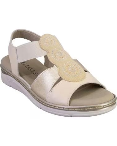PITILLOS SANDALIAS DE PIEL PITILLOS 11002 COLOR CREMA CREMA