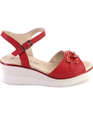 PITILLOS SANDALIAS DE MUJER PITILLOS DE PIEL ROJA ROJO