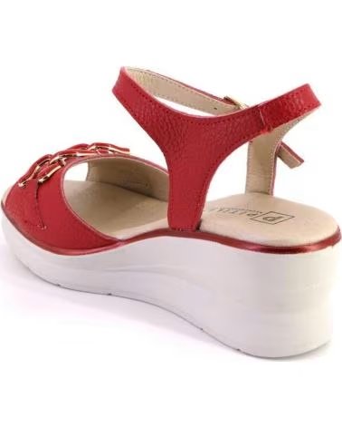 PITILLOS SANDALIAS DE MUJER PITILLOS DE PIEL ROJA ROJO