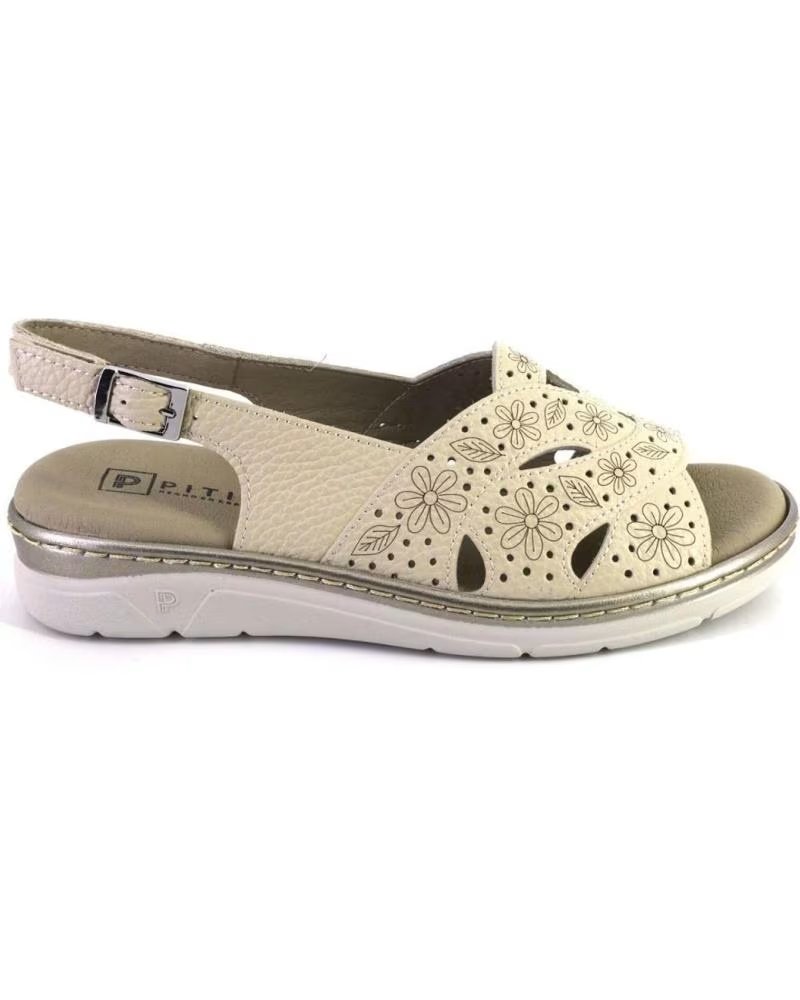 PITILLOS SANDALIAS DE MUJER PITILLOS PIEL CREMA CREMA