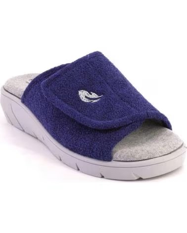 PLUMAFLEX PLUMAFLEX ZAPATILLAS DE CASA PARA MUJER CON CIERRE DE VELCRO AZUL MARINO