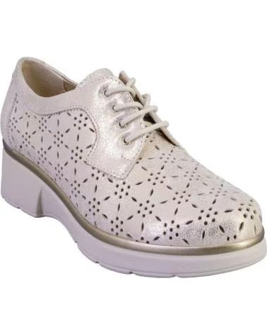 PITILLOS ZAPATOS DE MUJER PITILLOS CON CORDONES DE PIEL METALIZADA ORO