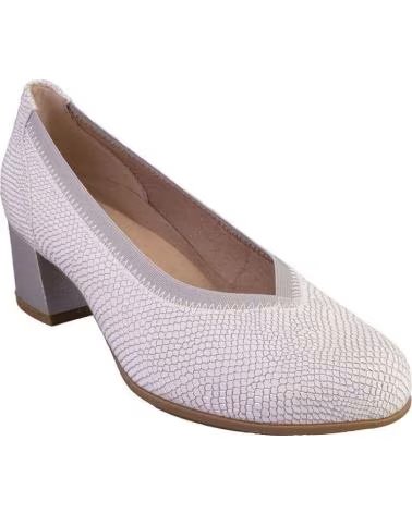 PITILLOS ZAPATOS DE MUJER PITILLOS PIEL PLATA TACÓN BLOQUE PLATA