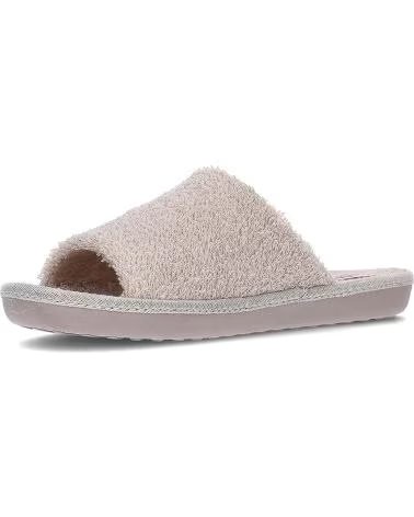 VULADI ZAPATILLAS HOGAR MUJER VULLADI MODELO FLEX COLOR MARRON CLAR CRUDO