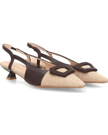 SPORT3PUNTO0 ZAPATOS DE TACÓN DESTALONADOS CON HEBILLA MARRÓN Y BEIGE VARIOS COLORES