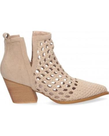SPORT3PUNTO0 BOTAS DE CANO CURTO FEMININAS YZ23-110B BEGE COM DESIGN VAZADO E SALTO VARIOS COLORES