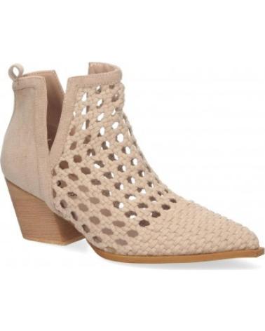 SPORT3PUNTO0 BOTAS DE CANO CURTO FEMININAS YZ23-110B BEGE COM DESIGN VAZADO E SALTO VARIOS COLORES