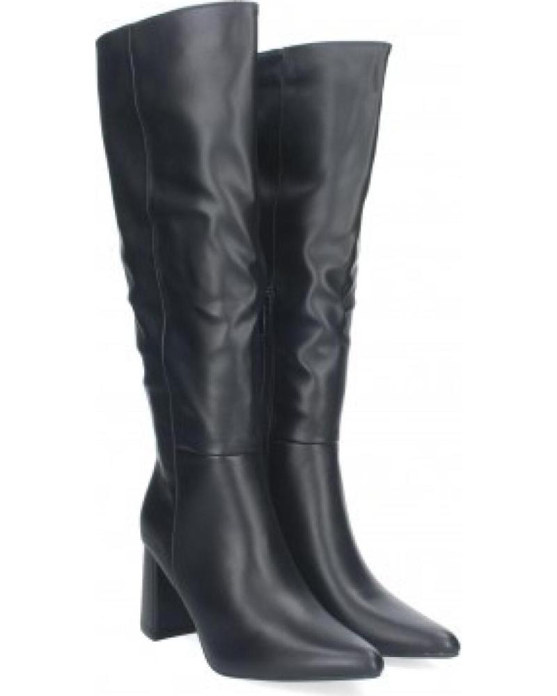 SPORT3PUNTO0 BOTAS PRETAS DE COURO DE CANO ALTO COM SALTO QUADRADO FEMININAS VARIOS COLORES