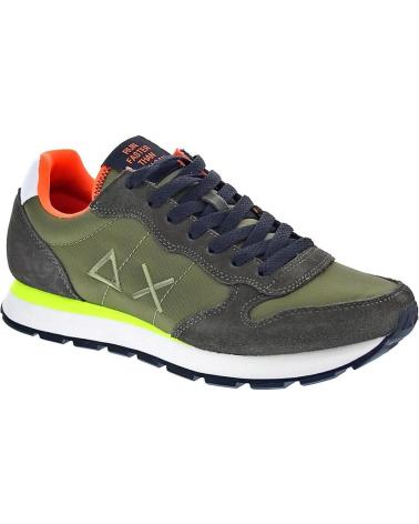 SUN68 ZAPATOS AX ZAPATOS HOMBRE ZAPATILLAS BAJAS MODELO TOM FLUO C VERDE