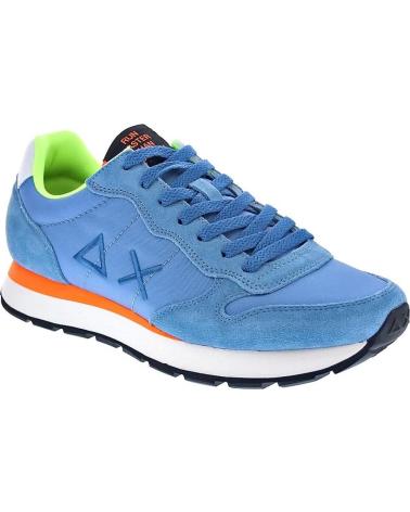 SUN68 ZAPATOS AX ZAPATOS HOMBRE ZAPATILLAS BAJAS MODELO TOM FLUO C AZUL