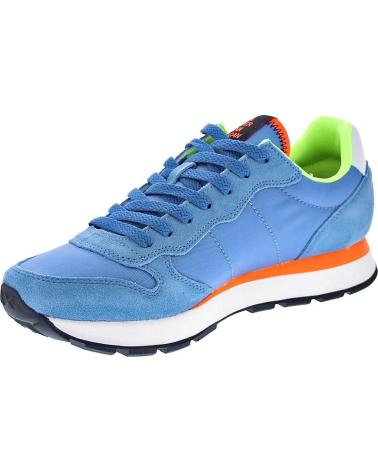 SUN68 ZAPATOS AX ZAPATOS HOMBRE ZAPATILLAS BAJAS MODELO TOM FLUO C AZUL