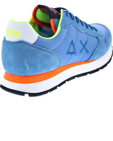 SUN68 ZAPATOS AX ZAPATOS HOMBRE ZAPATILLAS BAJAS MODELO TOM FLUO C AZUL