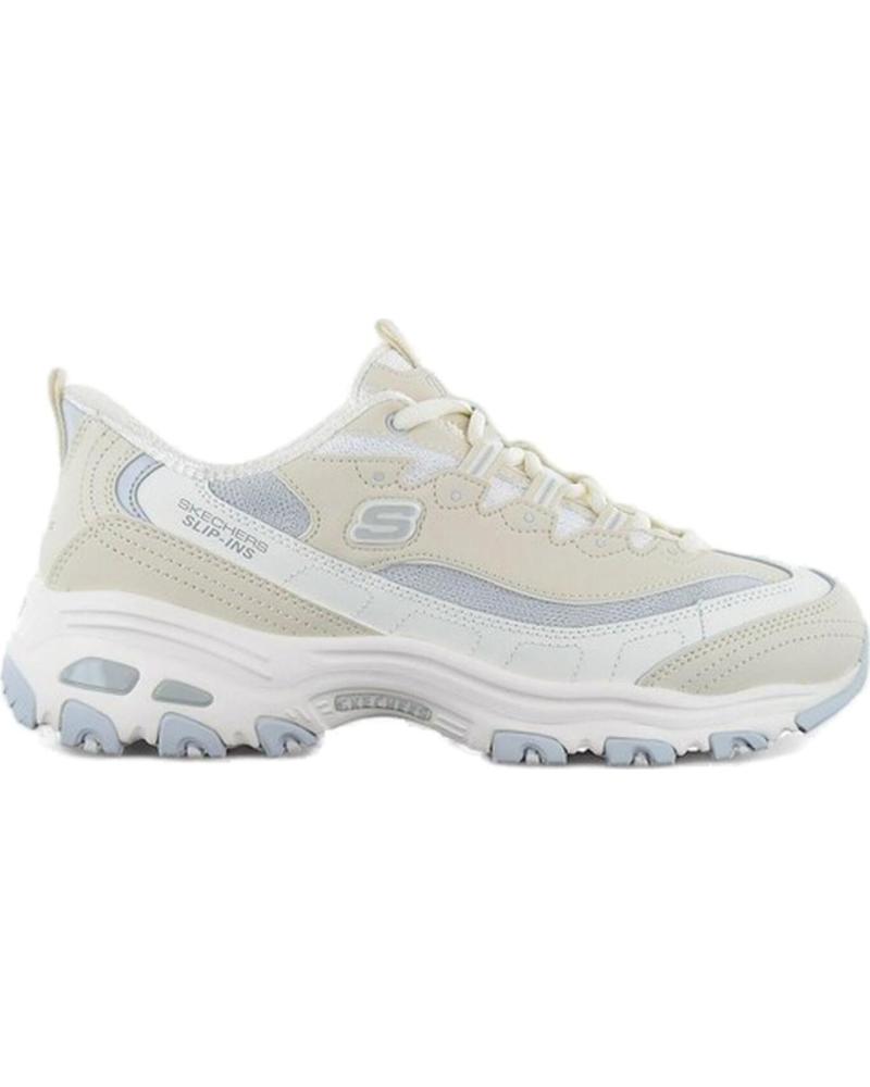 SKECHERS DLITES-SMOOTH NOSTALGIA - WHITE BLANCO