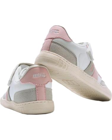 MTNG ZAPATILLAS MUSTANG BAREFOOT PARA NIÑO, ESTILO CASUAL, BLANCO Y ROSA BLANCO-ROSA