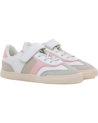 MTNG ZAPATILLAS MUSTANG BAREFOOT PARA NIÑO, ESTILO CASUAL, BLANCO Y ROSA BLANCO-ROSA