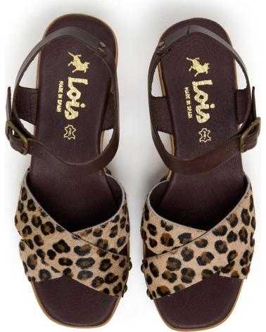 LOIS JEANS SANDALIAS CUÑA LOIS JEANS CON ESTAMPADO ANIMAL ARENA