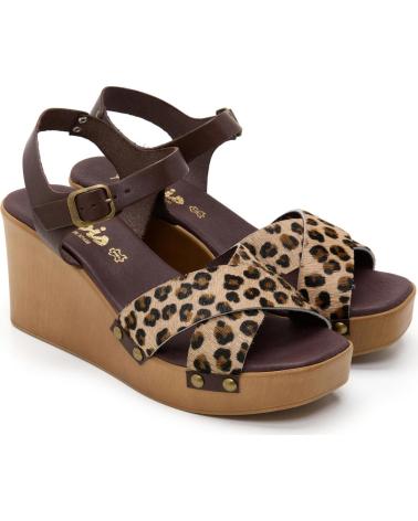LOIS JEANS SANDALIAS CUÑA LOIS JEANS CON ESTAMPADO ANIMAL ARENA