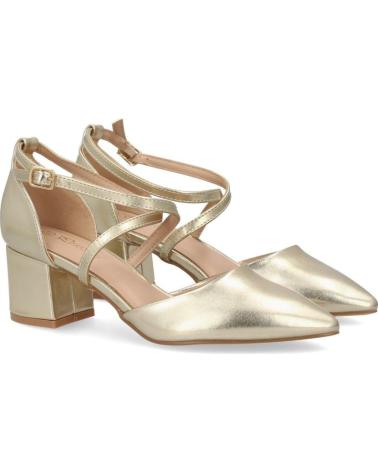 PUNTOSALAO ZAPATOS SALÓN DORADOS DE TACÓN CÓMODO ELEGANTE PARA MUJER YK531531