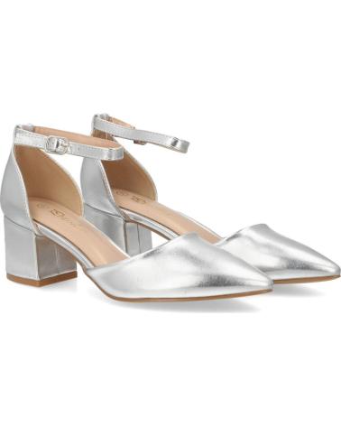 PUNTOSALAO ZAPATOS DE SALÓN PLATEADOS CON TACÓN CÓMODO PARA MUJERR Y