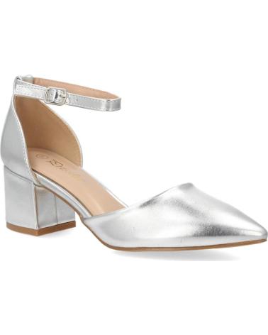 PUNTOSALAO ZAPATOS DE SALÓN PLATEADOS CON TACÓN CÓMODO PARA MUJERR Y