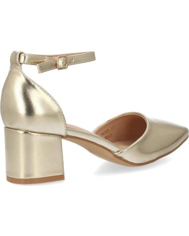 PUNTOSALAO ZAPATOS DORADOS DE TACÓN CÓMODO PARA MUJER YK265265