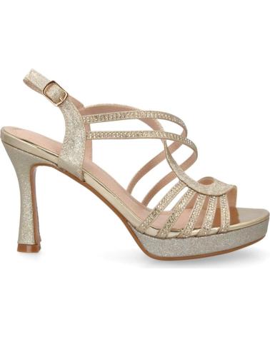 PUNTOSALAO SANDALIAS DE MUJER PUNTOSALAO DORADAS DE TACÓN FINO CON PALA DE TIRASJER