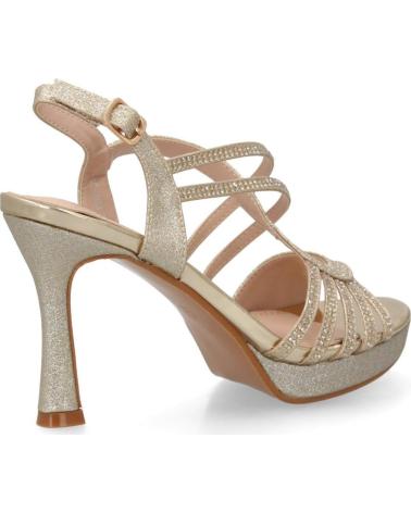 PUNTOSALAO SANDALIAS DE MUJER PUNTOSALAO DORADAS DE TACÓN FINO CON PALA DE TIRASJER