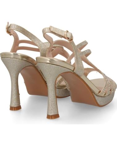 PUNTOSALAO SANDALIAS DE MUJER PUNTOSALAO DORADAS DE TACÓN FINO CON PALA DE TIRASJER