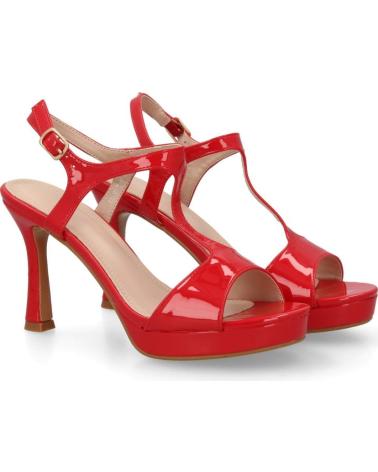 PUNTOSALAO SANDALIAS DE FIESTA CON TACÓN FINO PARA MUJER, COLOR ROJO VAR