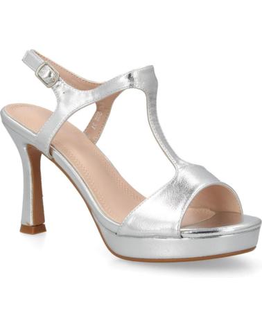 PUNTOSALAO SANDALIAS DE MUJER PUNTOSALAO PLATEADAS DE TACÓN FINO PARA FIESTA VARIOS 