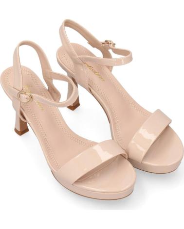 PUNTOSALAO SANDALIAS DE TACÓN MEDIO PARA MUJER PUNTOSALAO COLOR NUDE W18-1788-1