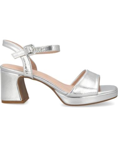 PUNTOSALAO SANDALIAS DE FIESTA PLATEADAS PARA MUJER CON TACÓN ANCHO W18