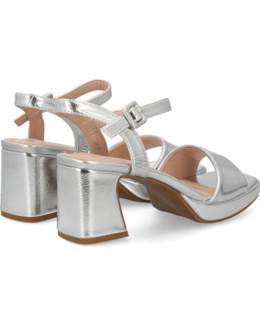 PUNTOSALAO SANDALIAS DE FIESTA PLATEADAS PARA MUJER CON TACÓN ANCHO W18